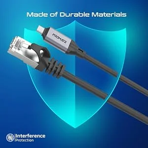 كابل محول إيثرنت إلى USB-C Promate Clink-RJ45 بطول 5 متر بسرعة 1000Mbps وUSB-C 3.2 - Image 11