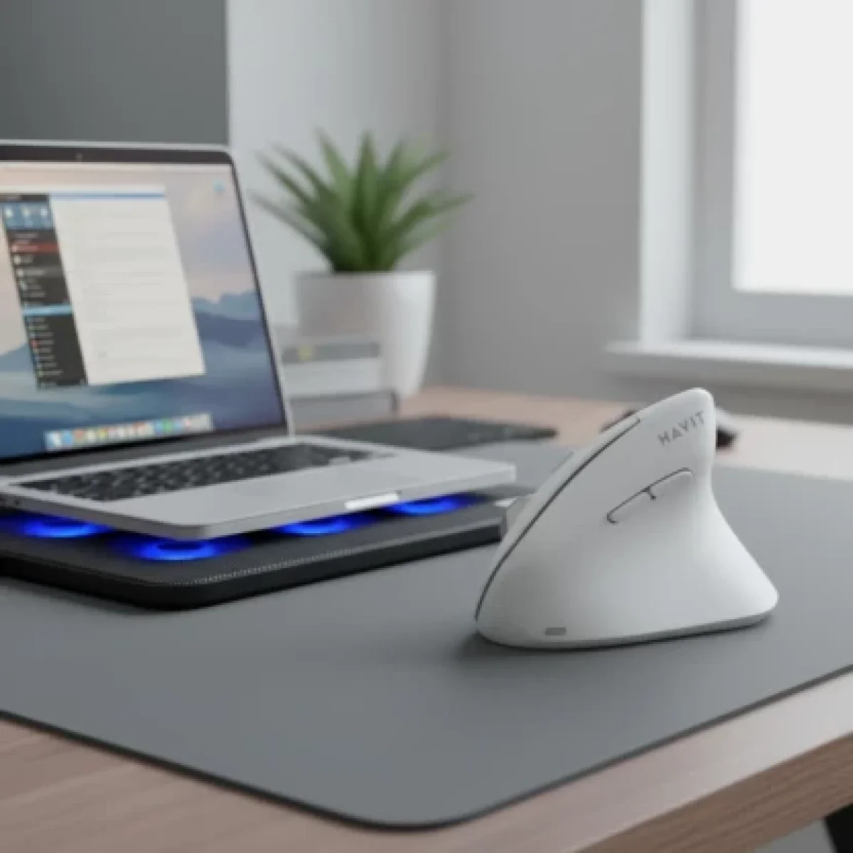HAVIT MS45WB Wireless Mouse, White - Thumbnail 3