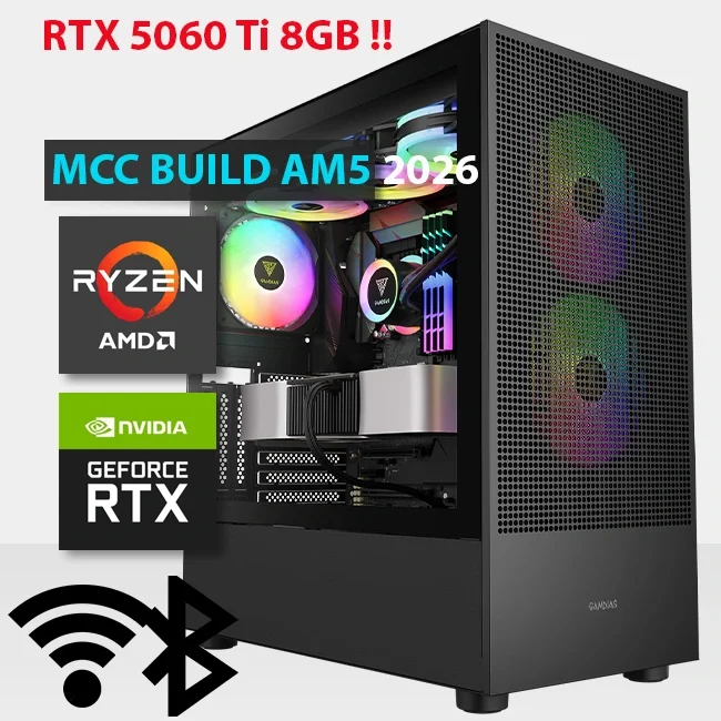 تجميعة كمبيوتر ألعاب AMD Ryzen 7 9700X مع RTX 5060 Ti 8GB - Image 2