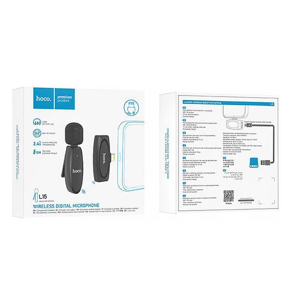 HOCO L15 Lightning Wireless Microphone for iPhone - Image 2