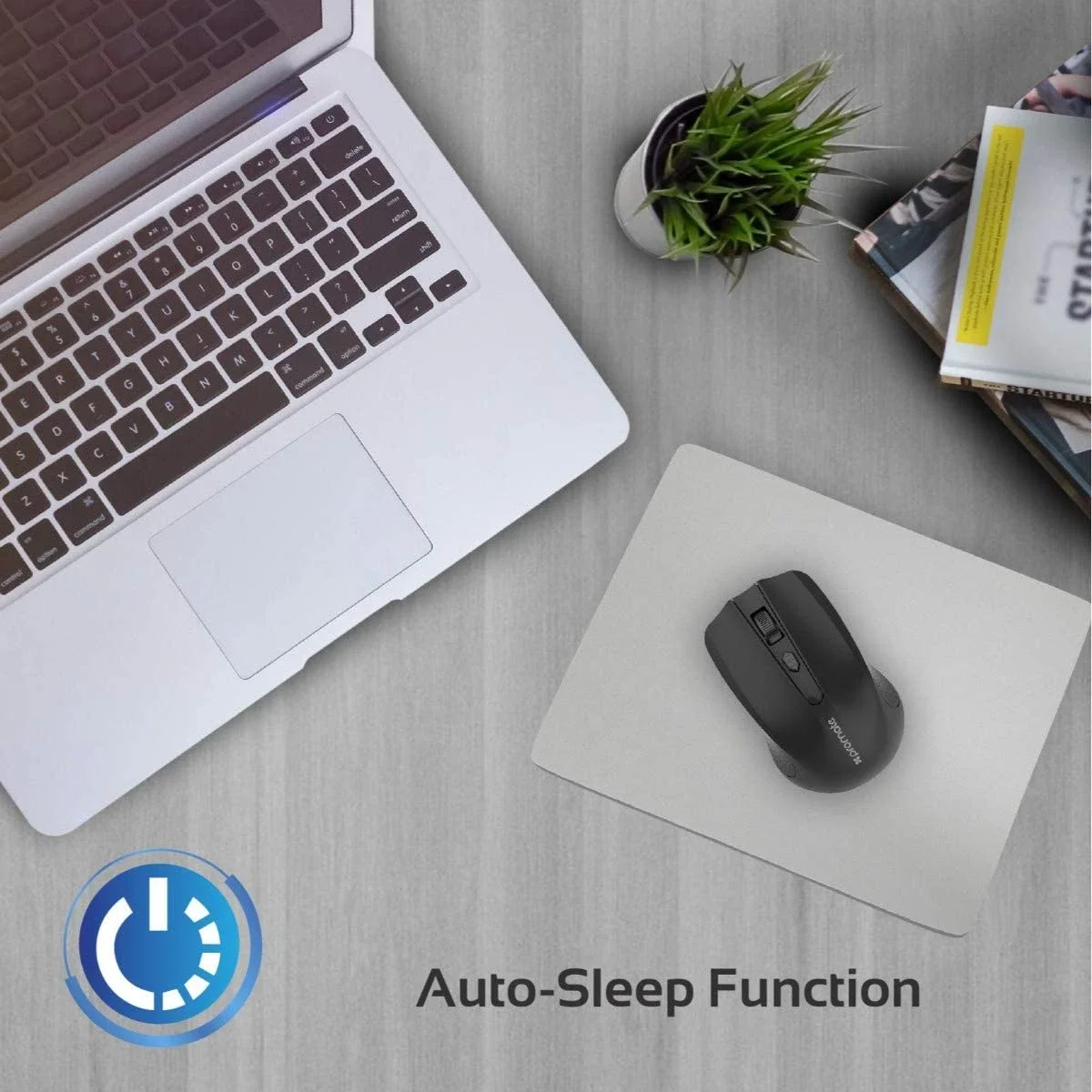 Promate CLIX-8 Wireless Optical Mouse with USB Nano Receiver, 1600 DPI, 10m Range - Thumbnail 8