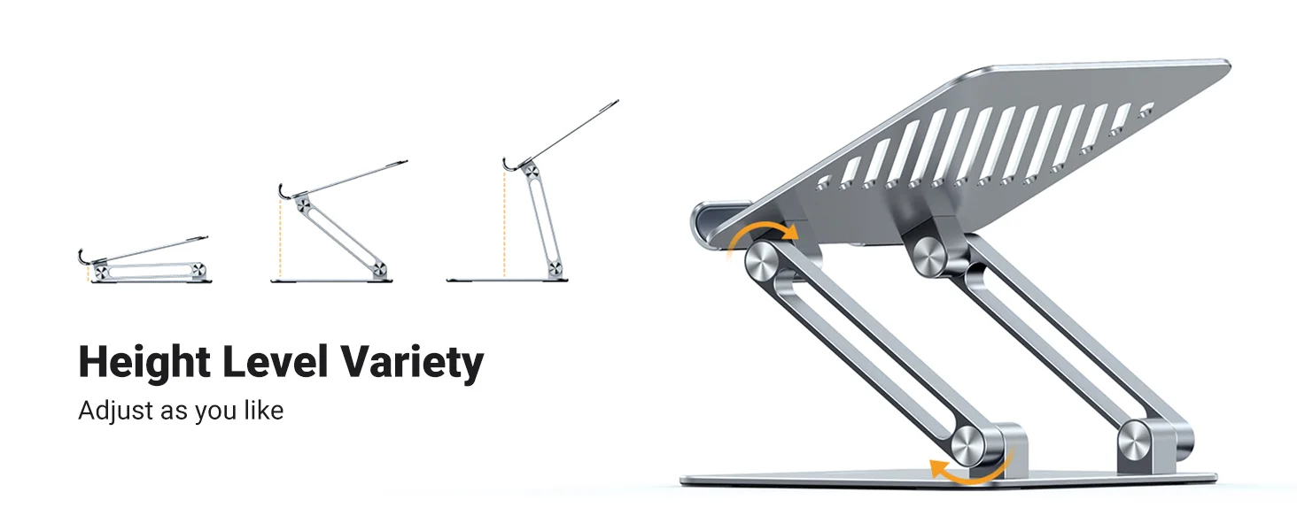 Ugreen Adjustable Aluminum Tablet Stand Holder with Dual Rod Support - Thumbnail 13