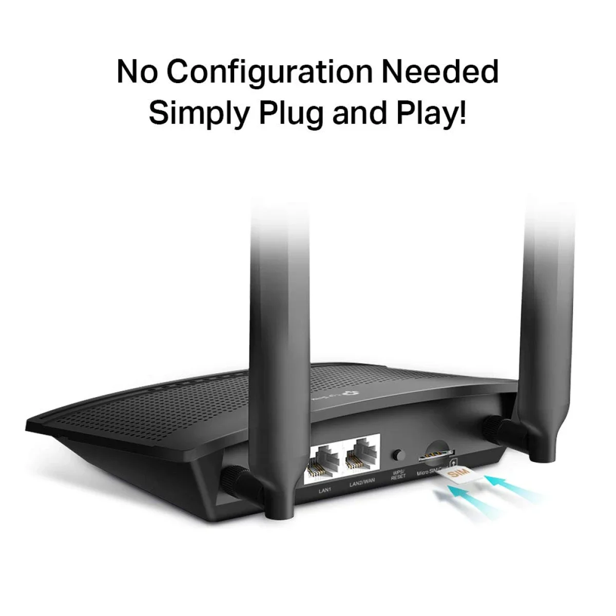 TP-LINK TL-MR100 300 Mbps 4G LTE Wi-Fi Router with SIM Slot - Thumbnail 3