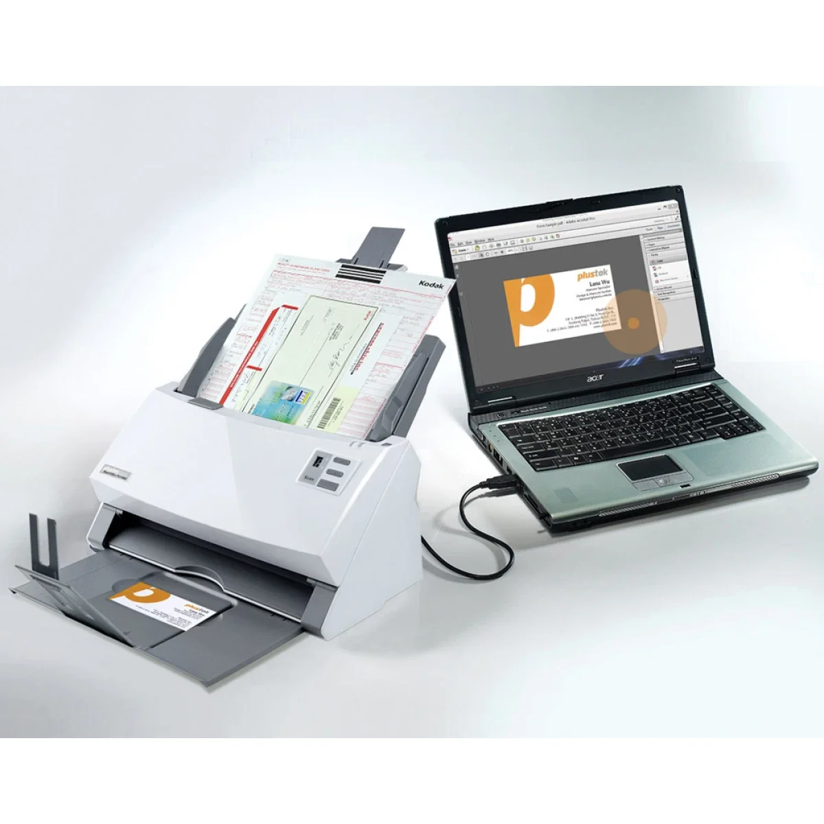 ماسح مستندات Plustek SmartOffice PS3180U بتغذية ورقية ومسح مزدوج الوجه، 80 صفحة/دقيقة - Image 2