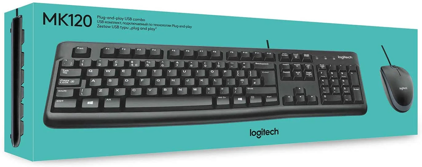 Logitech MK120 Corded Keyboard and Mouse Combo - Thumbnail 5