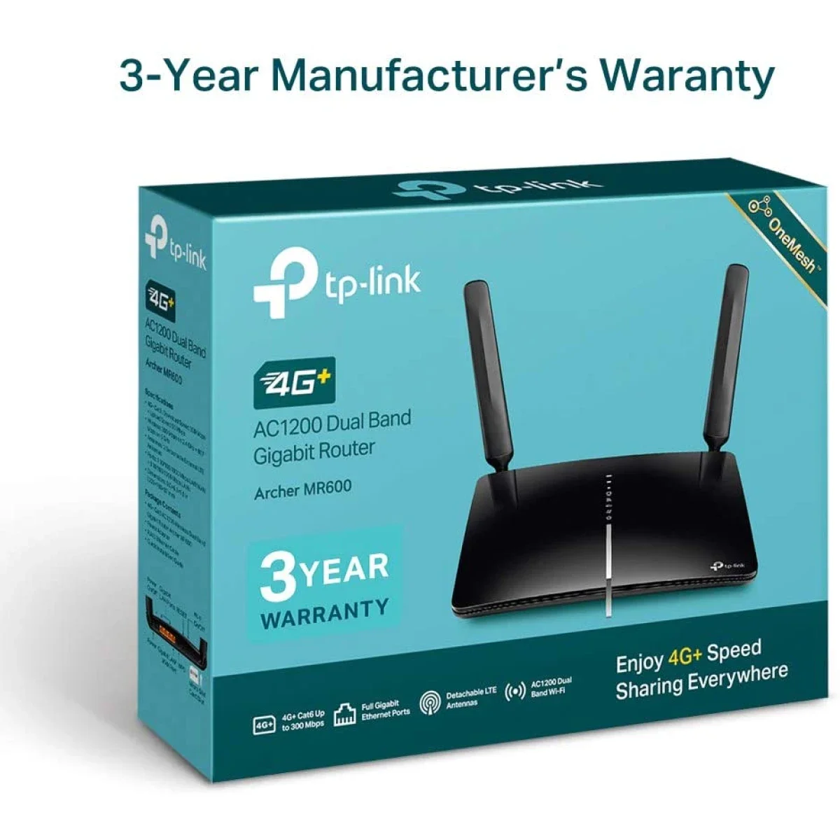 TP-LINK Archer MR600 AC1200 Dual Band 4G+ LTE Wi-Fi Router with SIM Slot