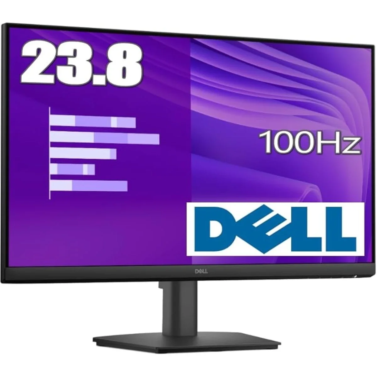 شاشة Dell Pro E2425HM مقاس 24 إنش IPS بدقة Full HD وتردد 100 هرتز، 5 مللي ثانية، HDMI وVGA وDisplayPort، أسود