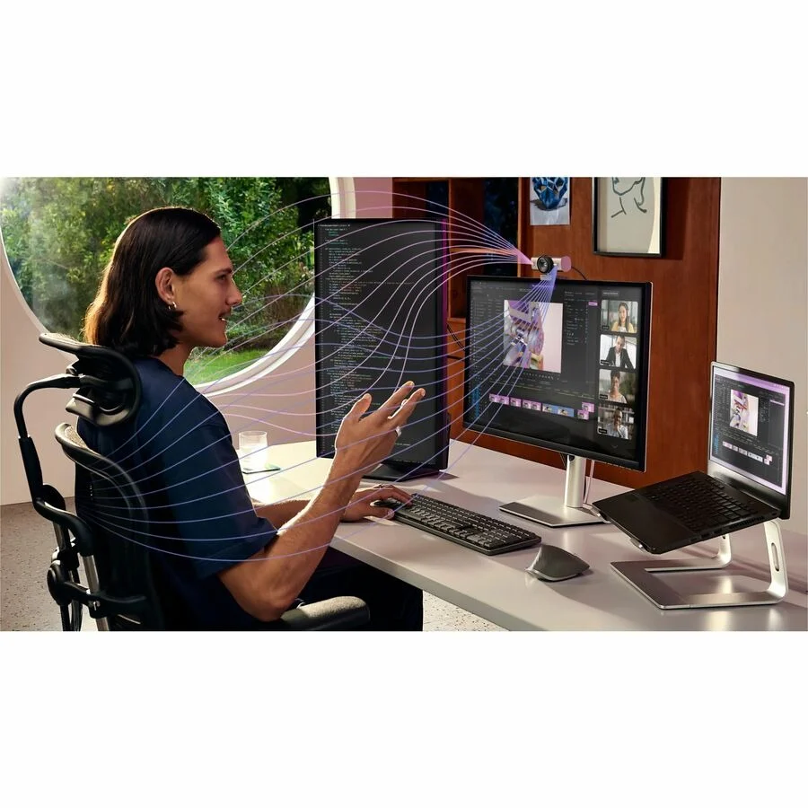 Logitech MX Brio 4K Ultra HD Collaboration and Streaming Webcam - Pale Grey - Image 8