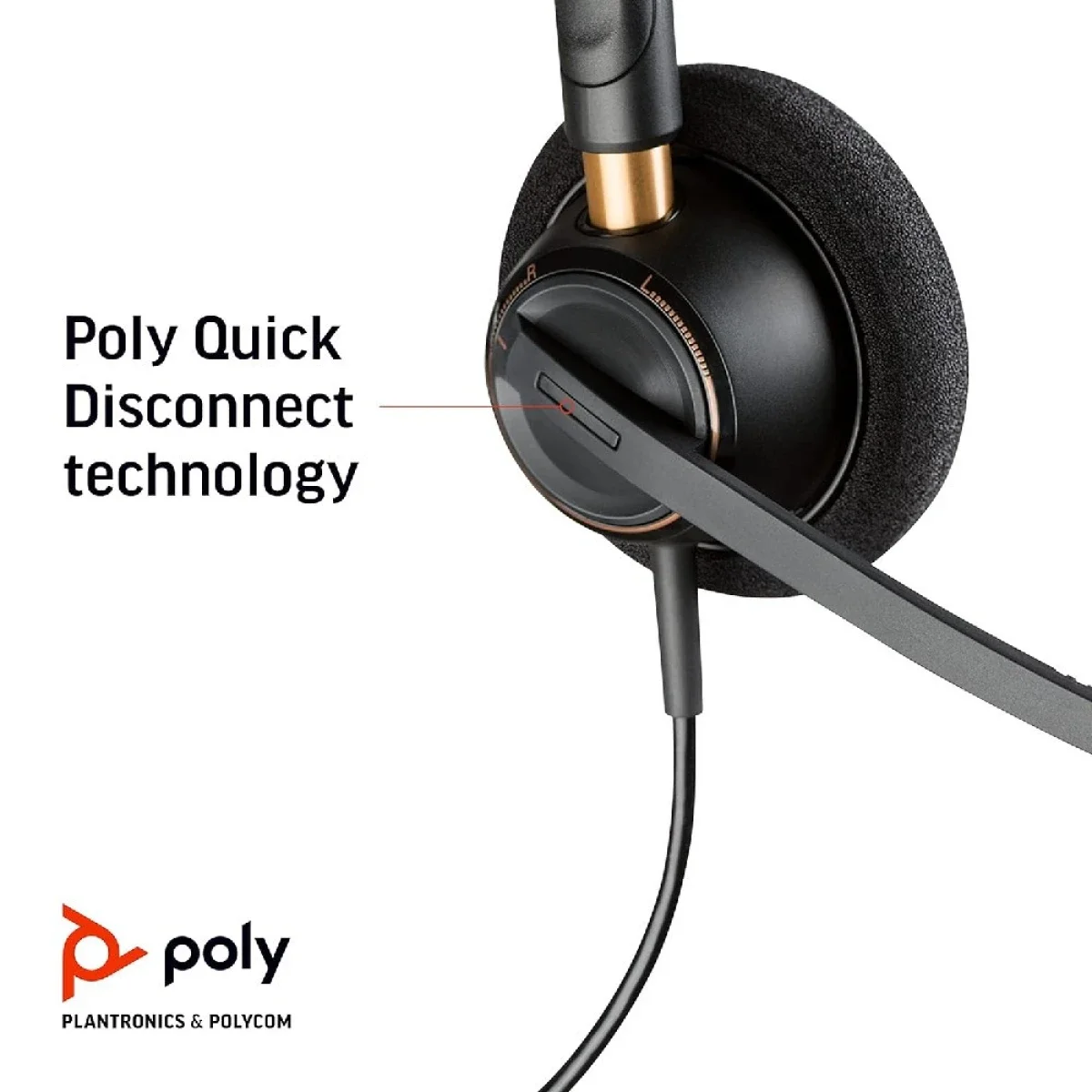 سماعة كول سنتر Poly EncorePro 510 سلكية QD أحادية الأذن - Image 4