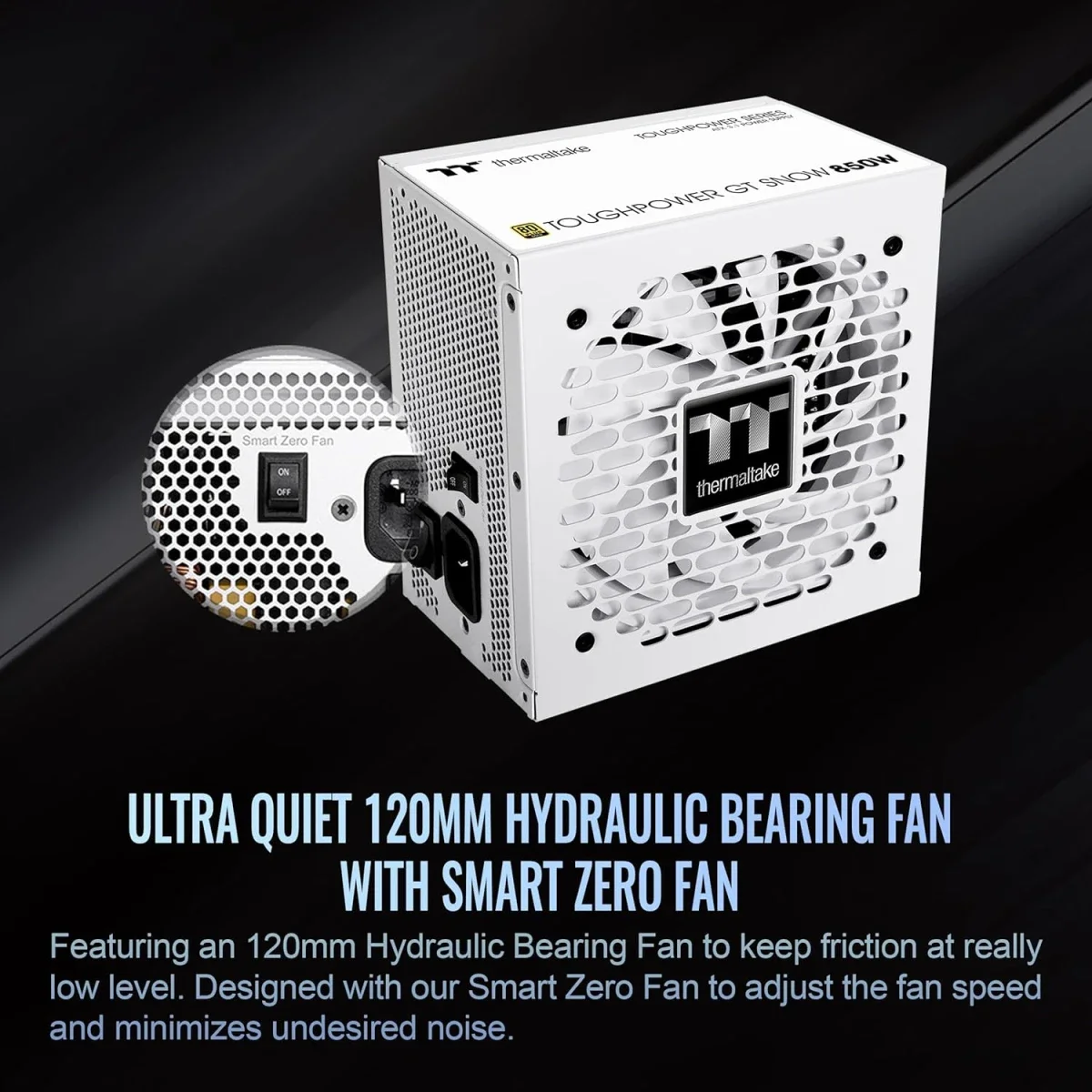 Thermaltake Toughpower GT 850W ATX 3.1 80 Plus Gold Fully Modular Power Supply White - Thumbnail 6
