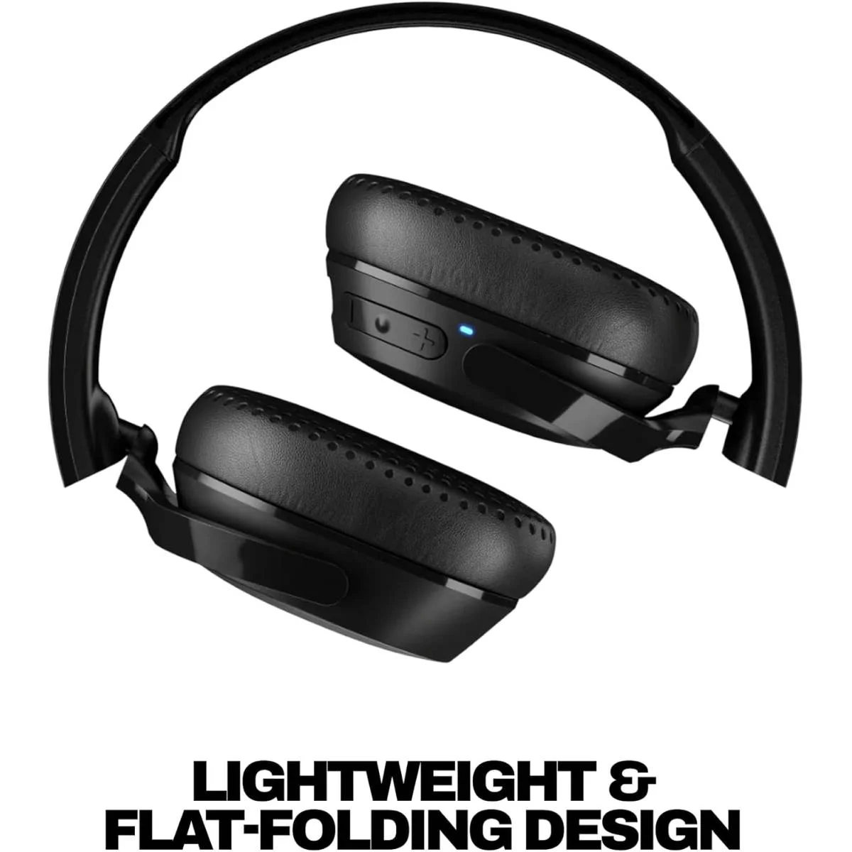 Skullcandy Riff Wireless 2 On-Ear Headphones with Mic, 34-Hour Battery, Black - Thumbnail 5