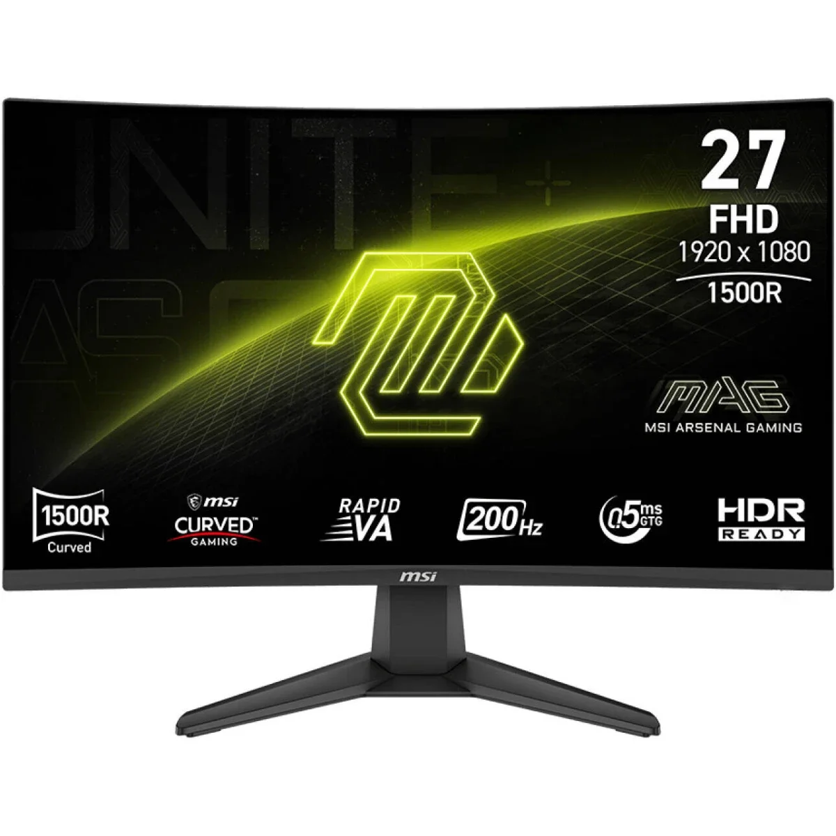 MSI 27-inch Curved Full HD Gaming Monitor, 200Hz, 0.5ms, MAG 276CF E20