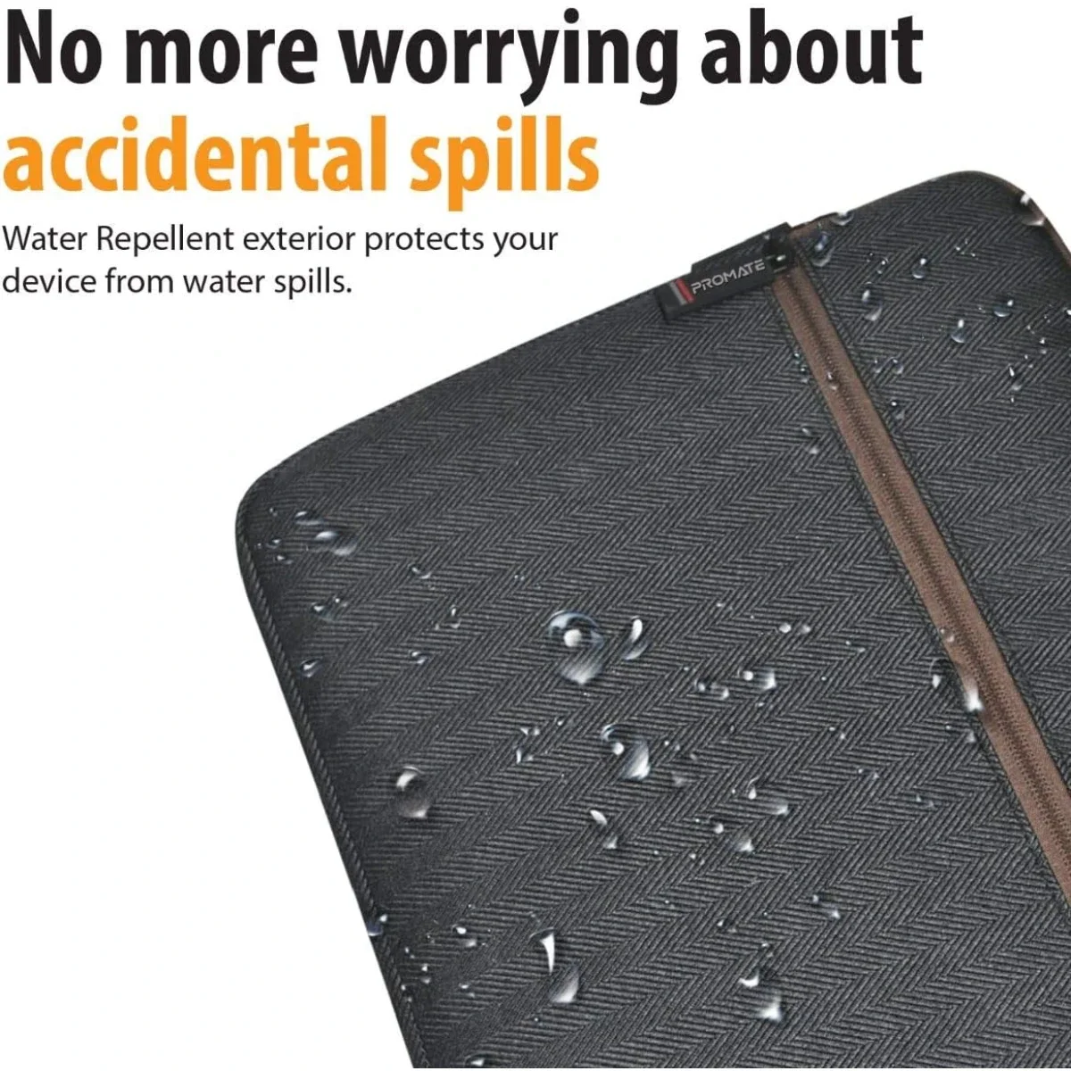 Promate Portfolio-L 16 Inch Laptop Sleeve Water-Repellent Shockproof Bag - Image 3