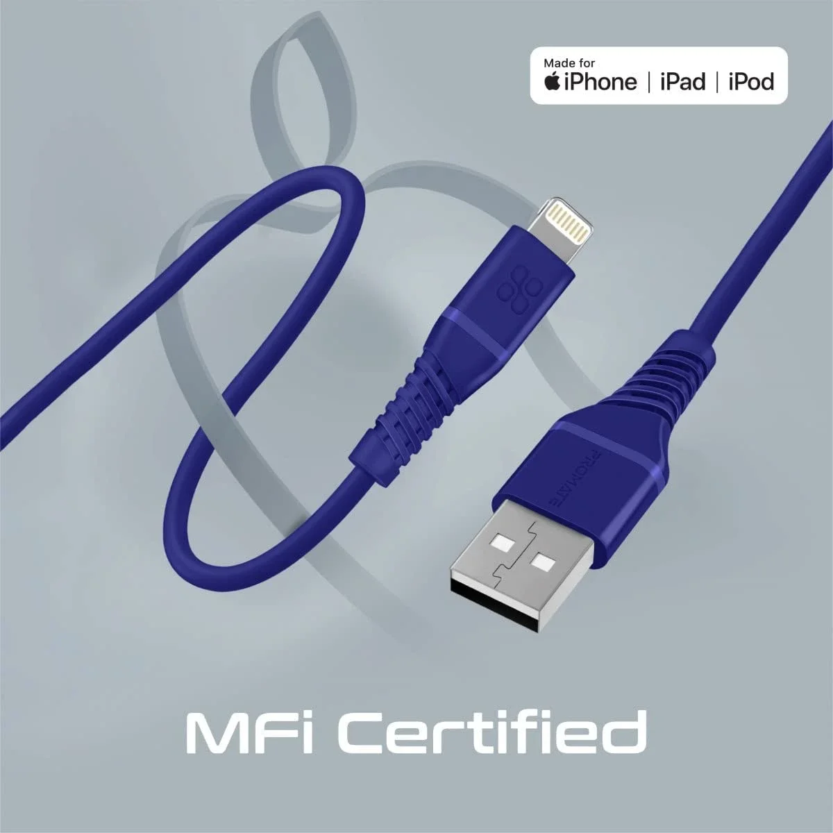 Promate PowerLine-Ai120 USB-A to Lightning Cable 2.4A 120 cm Silicone Black - Thumbnail 6