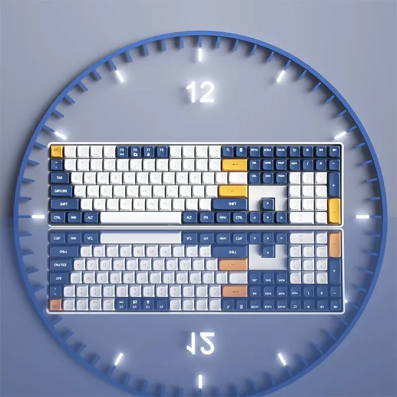 كيبورد DarkFlash GD108 ميكانيكي Starry Blue، 108 مفاتيح، سويتشات صفراء، لاسلكي 2.4GHz وسلكي - Image 3