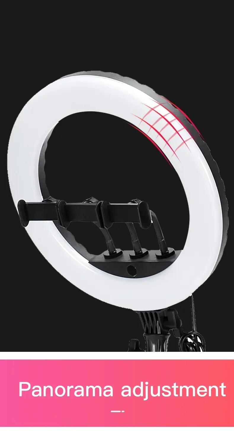 إضاءة حلقية LED Jmary FM-14R مقاس 14 إنش للبث المباشر والتصوير - أسود - Image 15