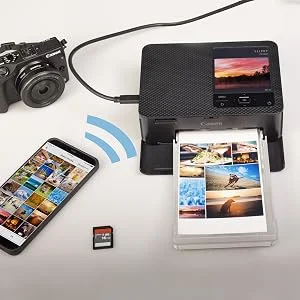 طابعة صور مدمجة لاسلكية Canon SELPHY CP1500 بشاشة 3.5 إنش، أسود - Image 7