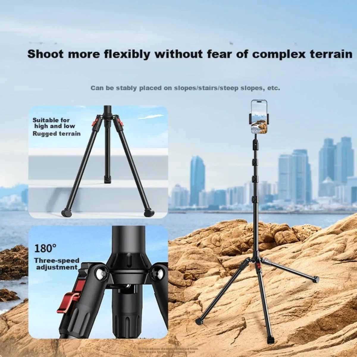 Ugreen 15645 Floor Tablet Tripod Stand with Reverse-Folding Design - Image 6