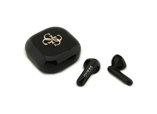 Guess GUTWSJ7HE4GK 4G Metal Logo TWS Bluetooth Earphones with Charging Case - Black - Image 7