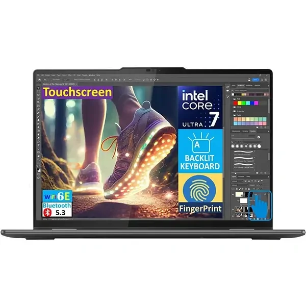 لابتوب أعمال Lenovo Yoga 7i 2-in-1 161ML9 بمعالج Intel Core Ultra 7 155U شاشة 16 إنش WUXGA IPS تعمل باللمس - Image 3