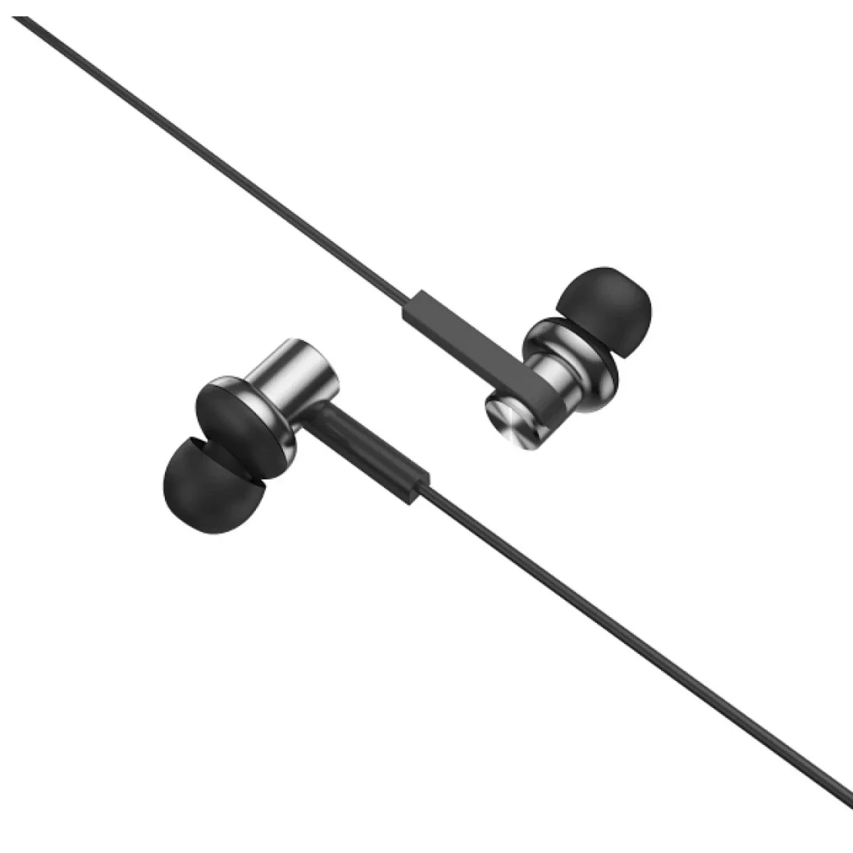 WIWU EB-311 Wired Stereo Earbuds with Microphone, 3.5mm Audio Jack, 1.1m Cable - Black - Thumbnail 3