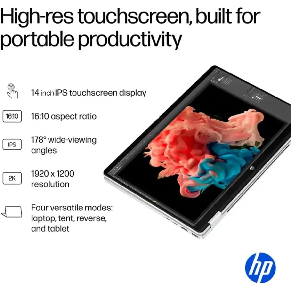 لابتوب 2 في 1 HP OmniBook 5 Flip 14-fp0045ne بمعالج Intel Core 5 120U وذاكرة 16GB و512GB SSD وشاشة 14 إنش FHD تعمل باللمس D0YC1EA - Image 2