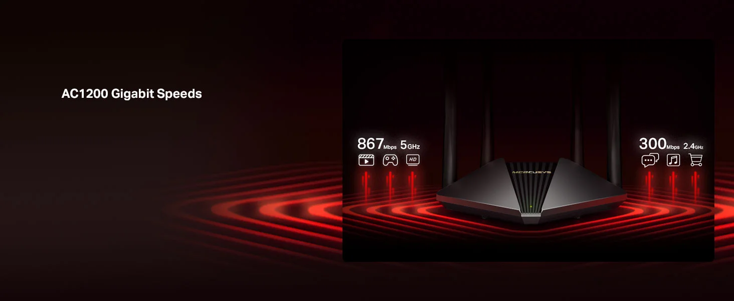 MERCUSYS MR30G AC1200 Dual Band Gigabit Wi-Fi Router - Thumbnail 8