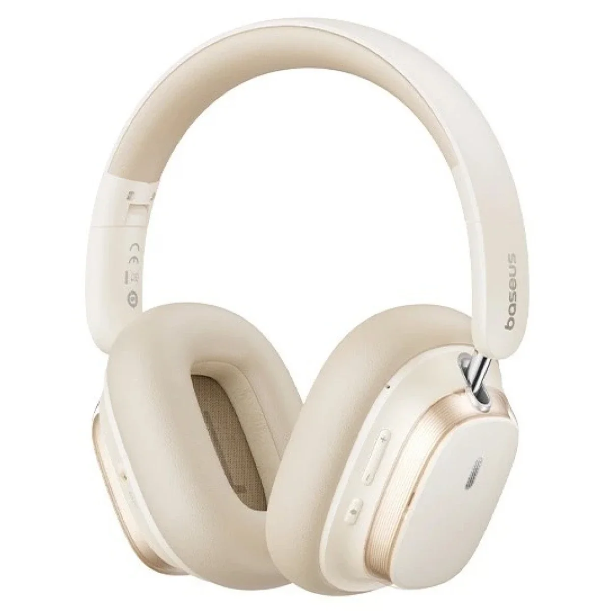 Baseus Bowie H1s Wireless Over-Ear Headphones with ANC, Bluetooth 5.4, 100H Battery - White