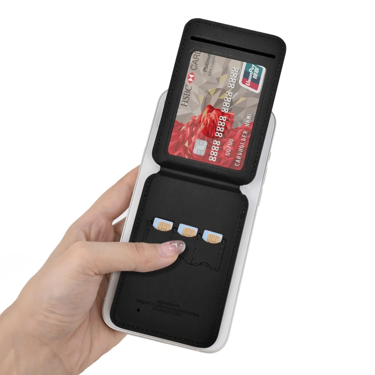 WIWU MW-005 Mag Wallet FM Magnetic Find My Wallet - Black - Thumbnail 5