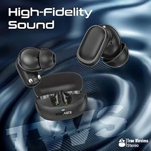 Promate Lush-Pro True Wireless Stereo Earbuds with IntelliTouch Controls, HD Microphone & IPX4 Water Resistance - Black - Thumbnail 11