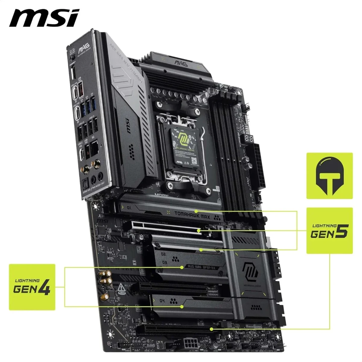 MSI MAG X870E Tomahawk MAX WiFi ATX AM5 DDR5 Wi-Fi 7 Motherboard - Image 4