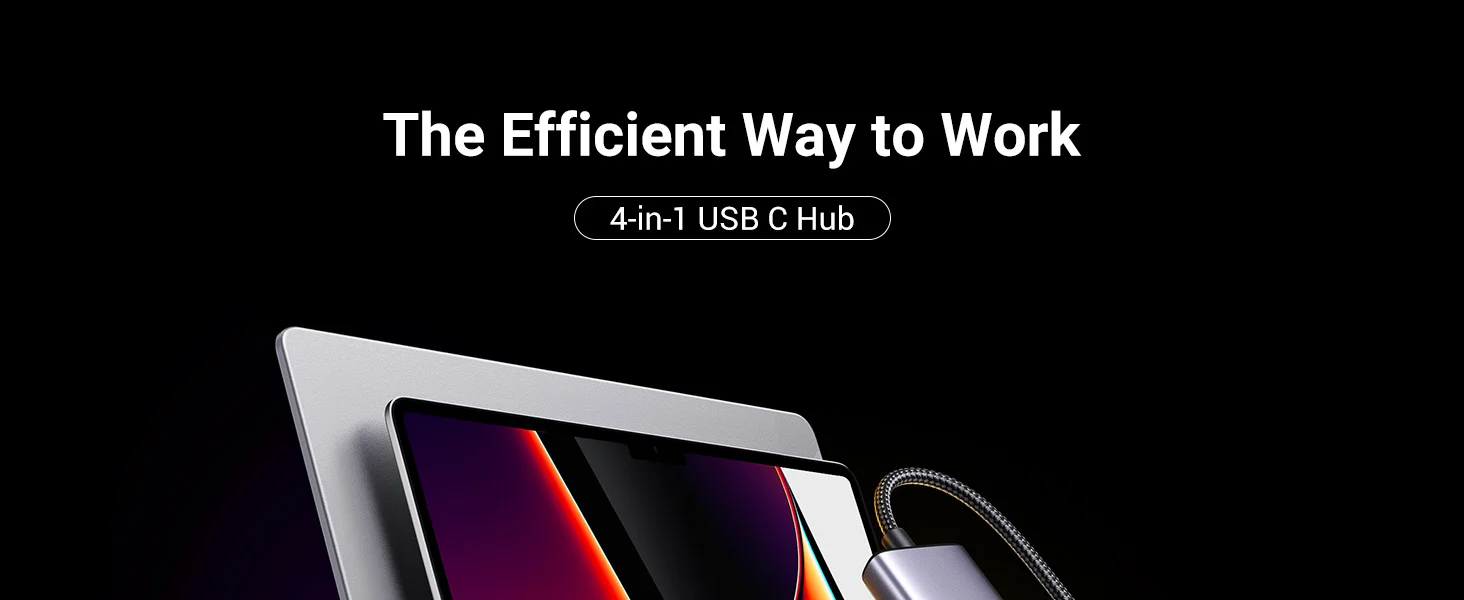 موزع Ugreen USB-C بأربعة منافذ مع منفذي USB-C ومنفذي USB-A 3.0 - Thumbnail 6