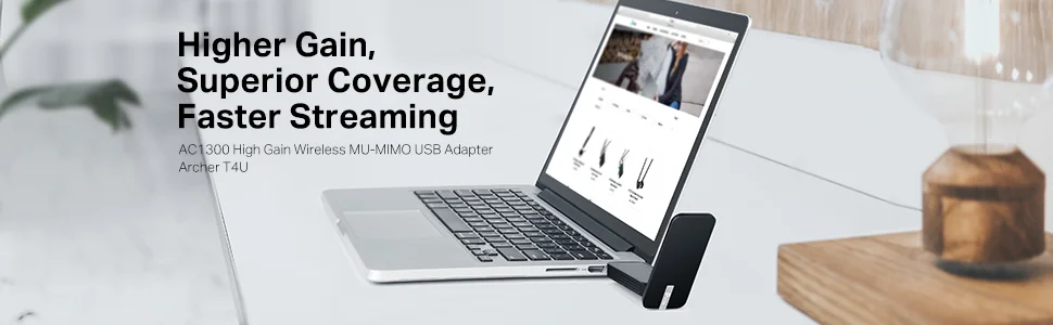 محول واي فاي TP-LINK Archer T4U AC1300 ثنائي النطاق USB 3.0 - Thumbnail 6