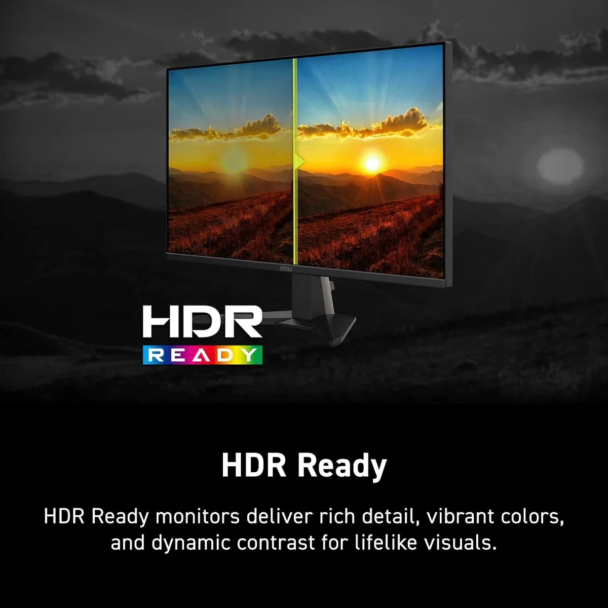 شاشة ألعاب MSI مقاس 27 إنش IPS بدقة 2K WQHD وتردد 200Hz واستجابة 0.5ms، FreeSync Premium وG-SYNC Compatible، HDR Ready، HDMI وVGA، VESA، تعديل الميل، أسود – MAG 275QF E20 - Thumbnail 7