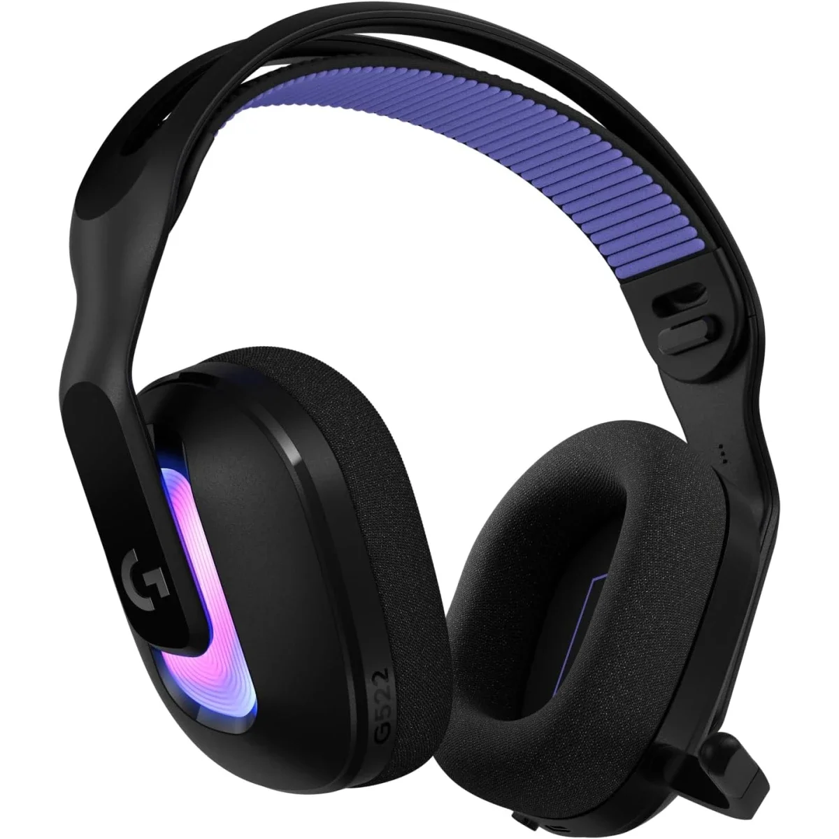 سماعة ألعاب Logitech G522 لاسلكية LIGHTSPEED مع RGB، أسود