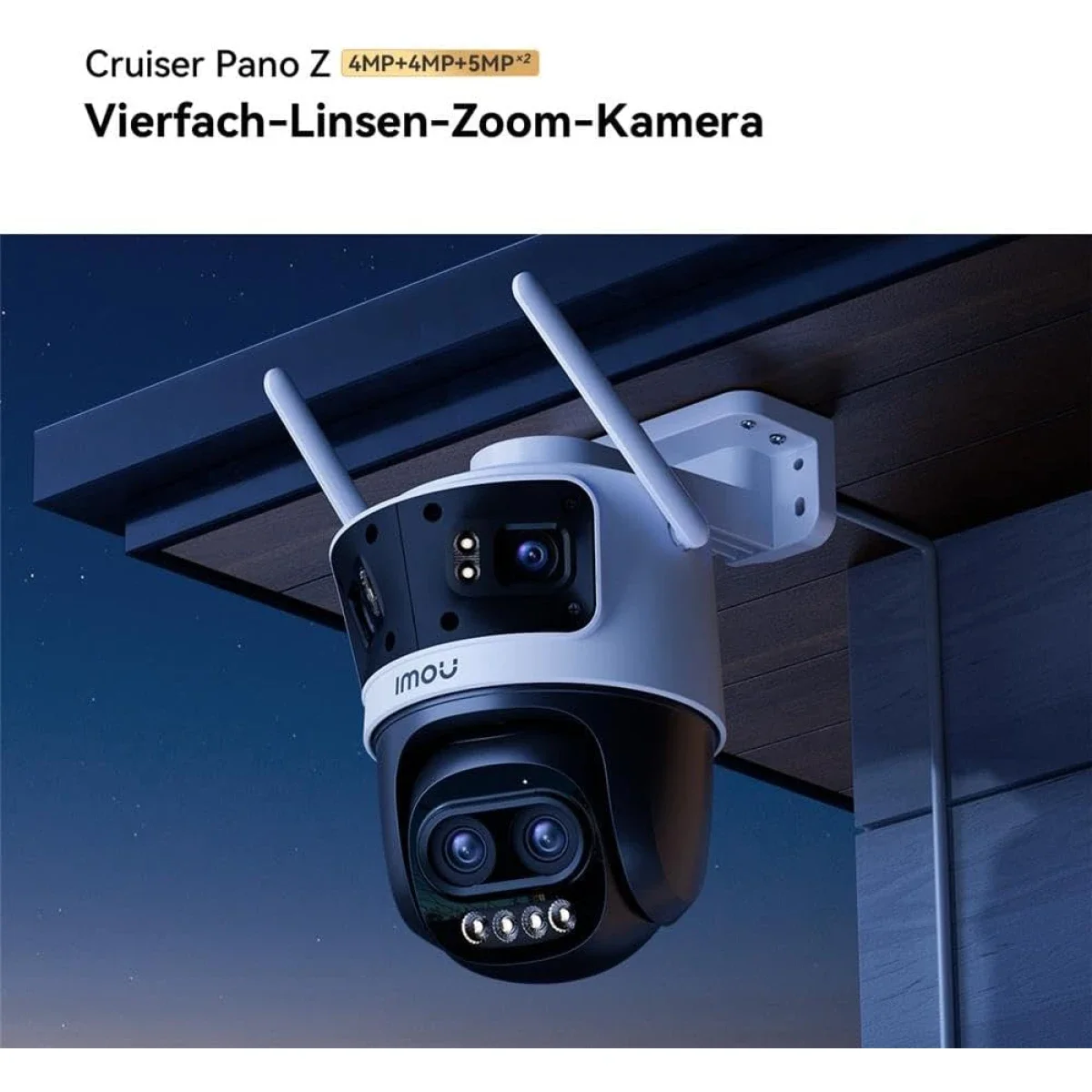 IMOU Cruiser Pano Z 13MP 4-Lens Outdoor Wi-Fi 6 PoE Security Camera with 12x Zoom - Image 2