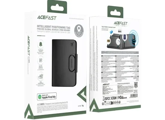 ACEFAST S6 Passport Cover Tracker with Apple Find My, Black - Thumbnail 6