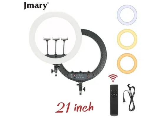 إضاءة حلقية LED Jmary FM-21R 21 إنش 72 واط مع ريموت بدون حامل ثلاثي - Thumbnail 7