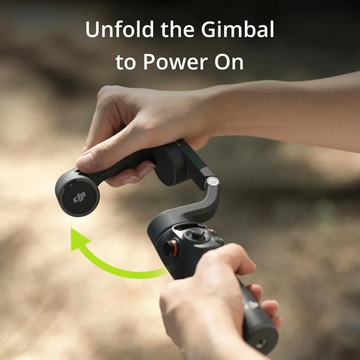 مثبت جوال DJI Osmo Mobile 6 ثلاثي المحاور مع عصا تمديد، رمادي أردوازي - Thumbnail 2