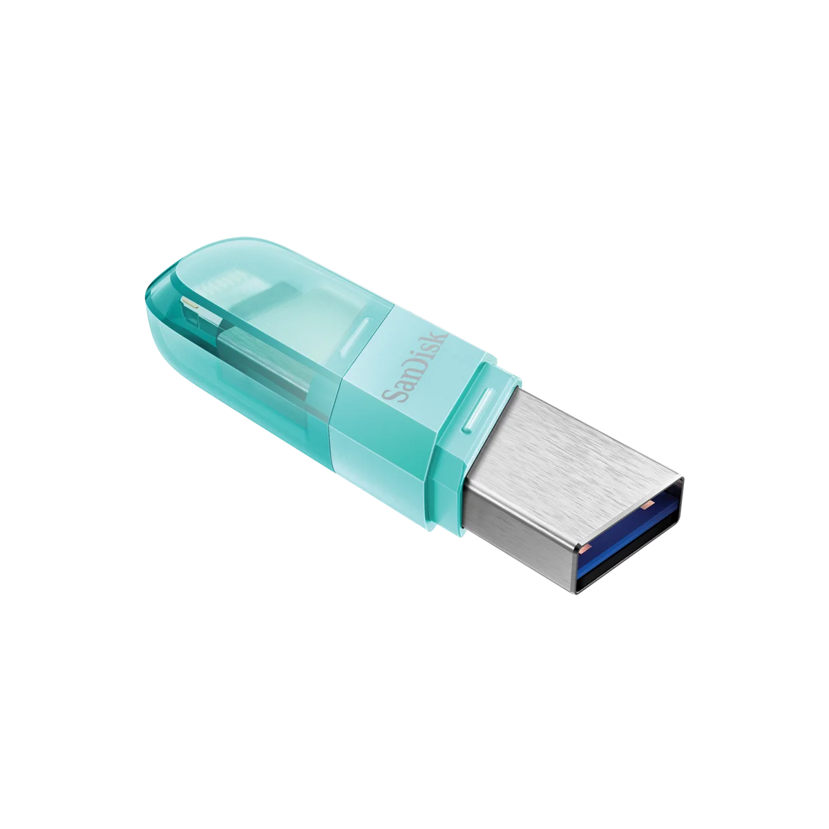 SanDisk iXpand Flip 128GB 2-in-1 Flash Drive with Lightning & USB-A Sea Green - Image 9