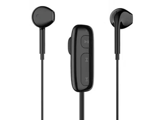 WIWU BE313 Bluetooth Wired Sports Earphones with Magnetic Clip, Mic & 11-Hour Battery - Black - Image 5