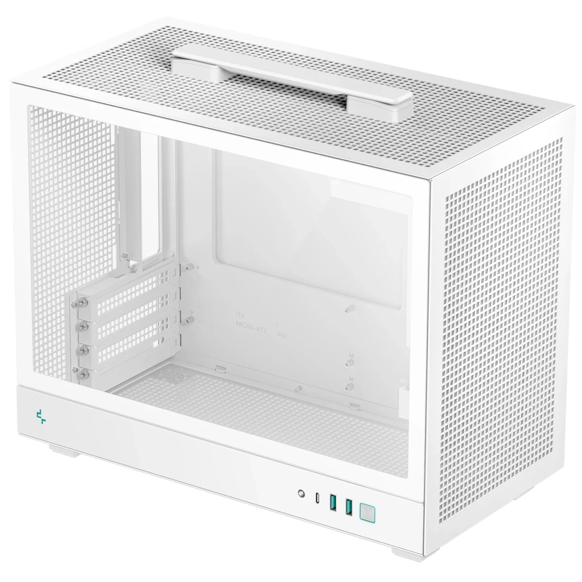 DeepCool CH160 PLUS Micro-ATX Computer Case White - Image 2