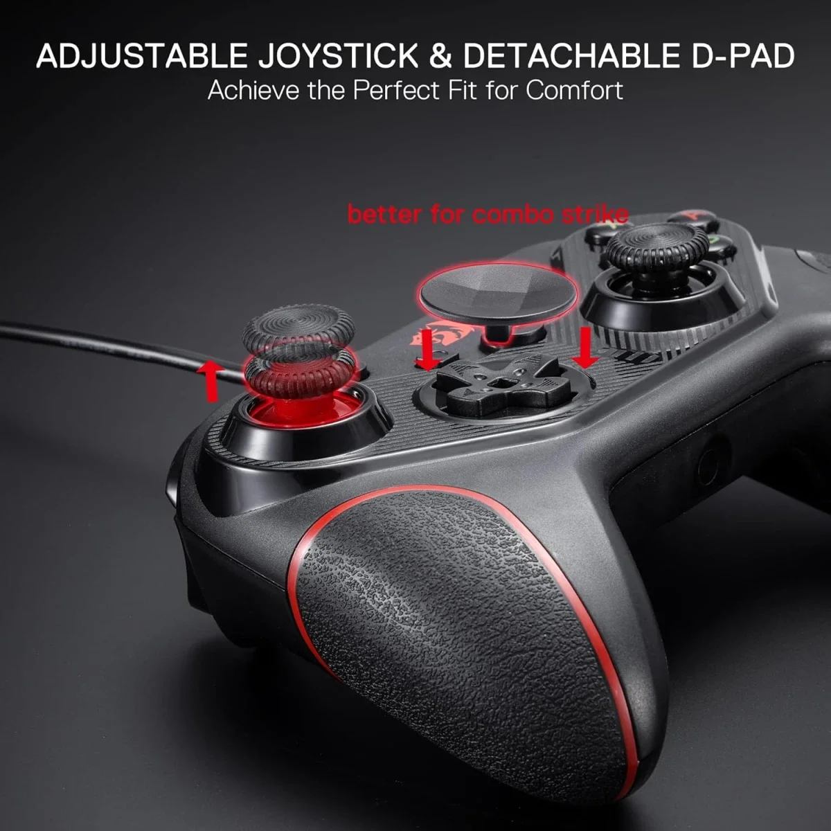 Redragon G710 Wired Gaming Controller for PC, Android & Nintendo Switch - Black - Thumbnail 5