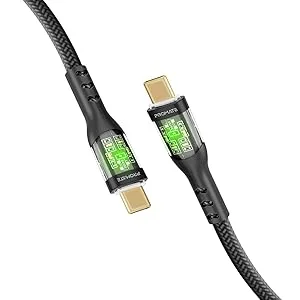 Promate TransLine-CC USB-C to USB-C Cable 60W PD 120cm Nylon Braided - Image 8