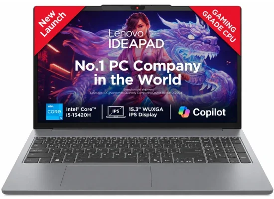 Lenovo IdeaPad Slim 3 (2025) Laptop, 13th Gen Intel Core i5-13420H 8-Core, 16GB DDR5, IPS Full HD Display, Luna Grey - Thumbnail 10
