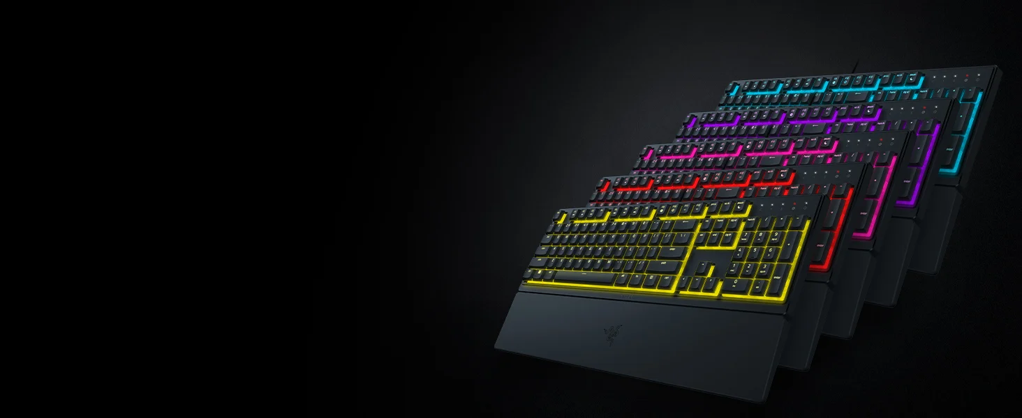 لوحة مفاتيح ألعاب Razer Ornata V3 X منخفضة الارتفاع بمفاتيح غشائية صامتة سوداء - Thumbnail 10
