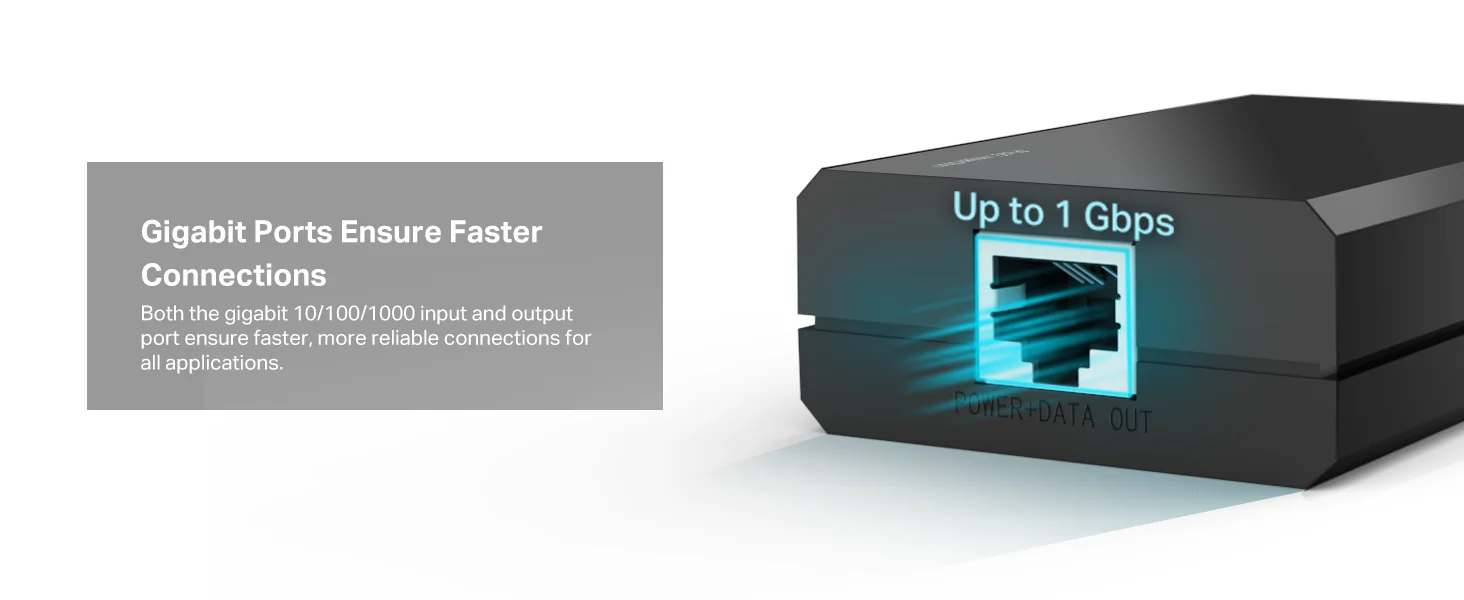 TP-LINK TL-PoE150S 802.3af Gigabit PoE Injector Adapter 15.4W Black - Image 7
