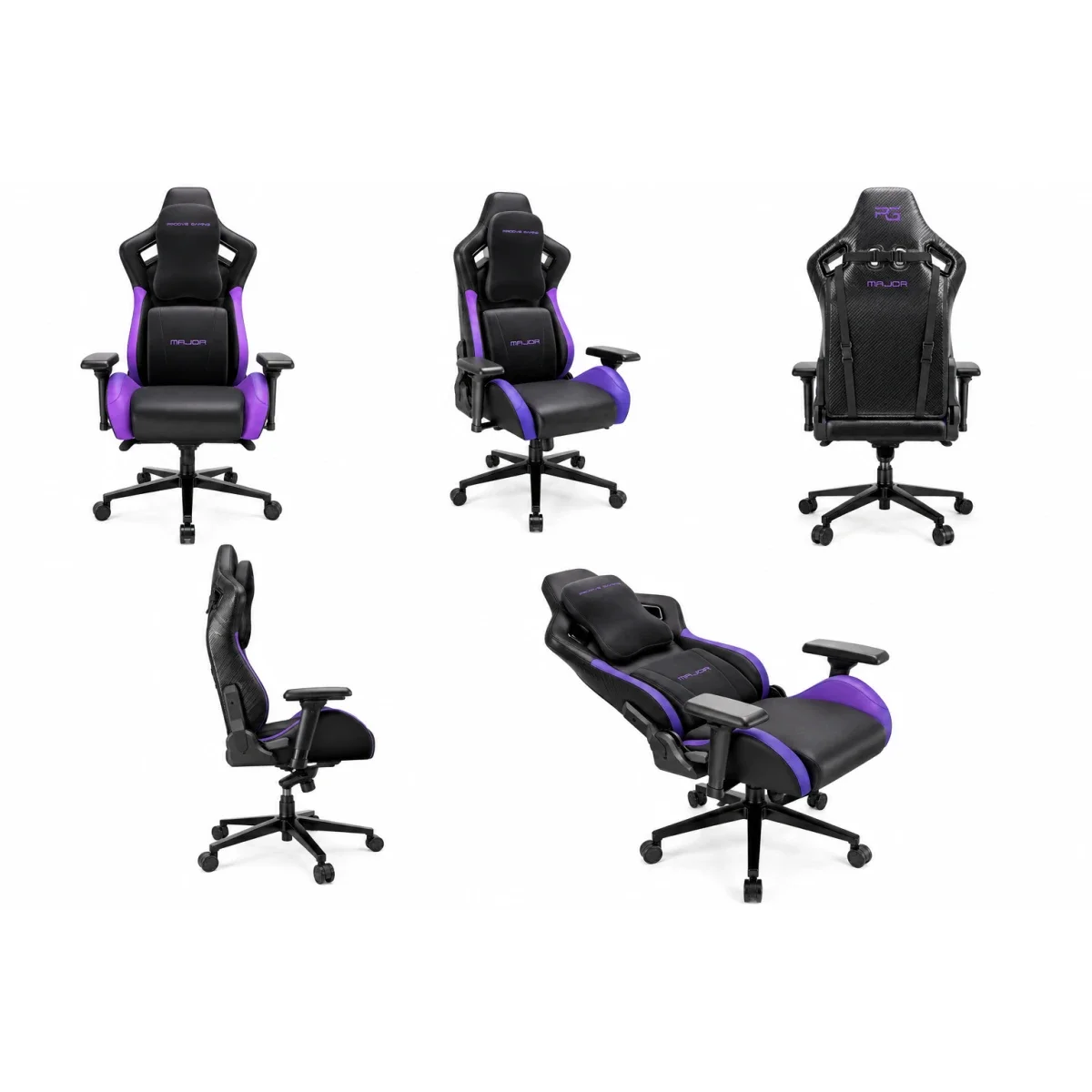 Proove Major Gaming Chair with 8D Adjustable Armrests - Black/Purple - Image 2