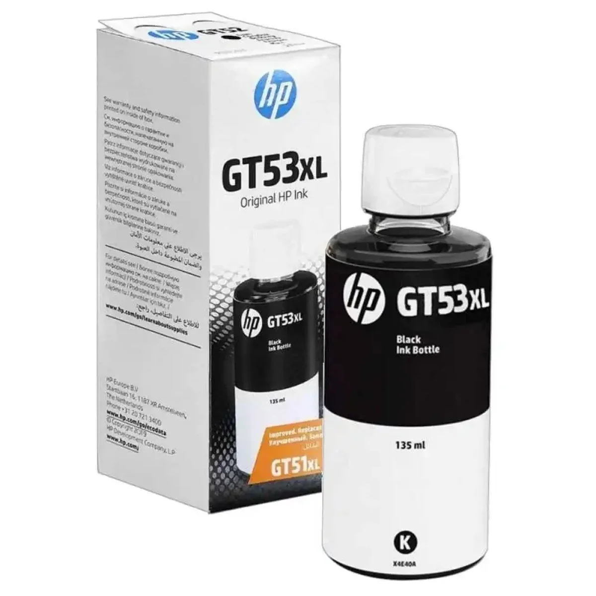 HP GT53XL Genuine Refillable Black Ink Cartridge 135ml for Ink Tank Printers