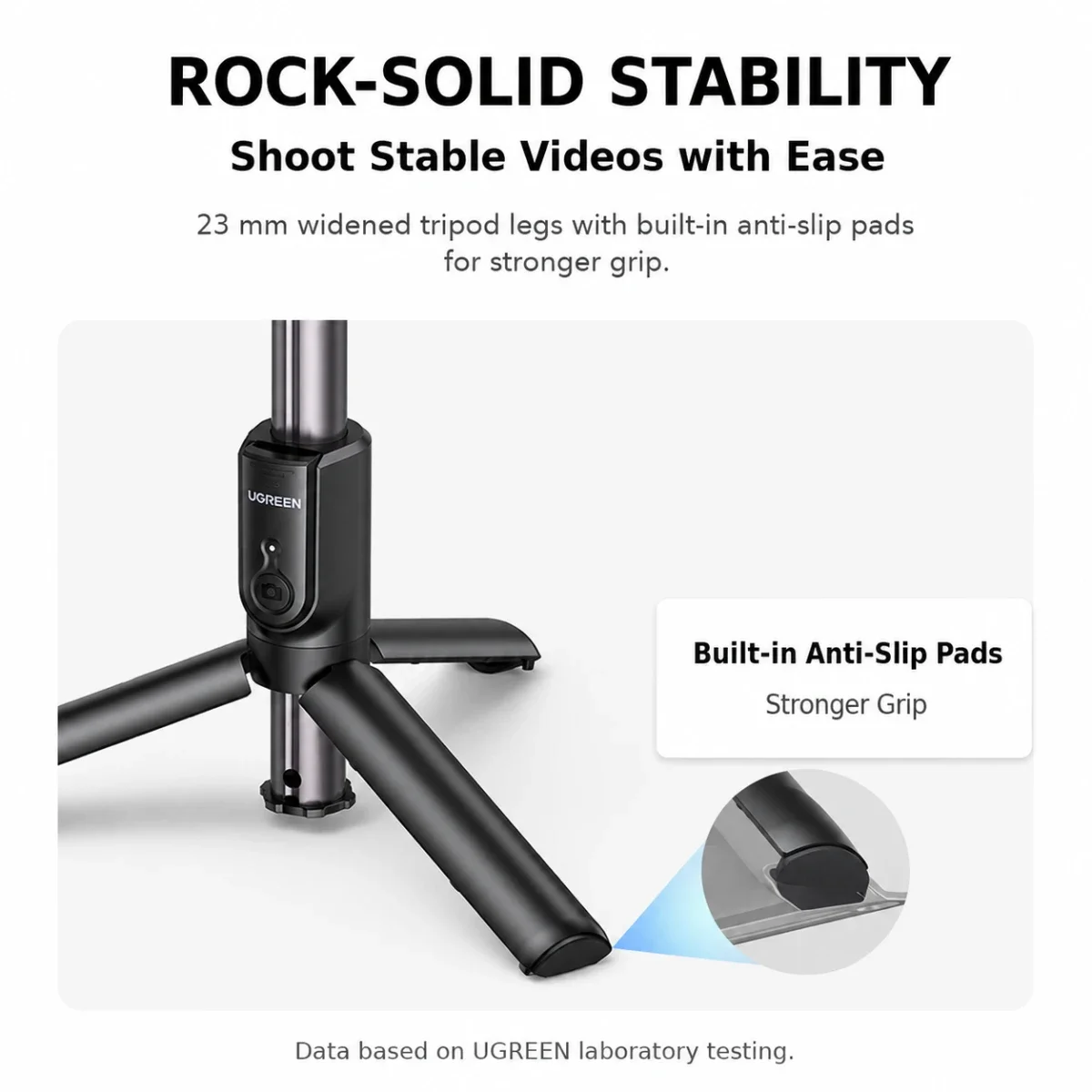 Ugreen LP508 Bluetooth Selfie Stick with Integrated Tripod 75 cm Black (50758) - Image 4